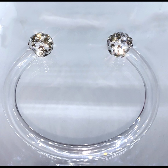 Acrylic Cuff Bracelet Embellished With Genuine “Crystal Stone Elements” New! - Picture 6 of 8